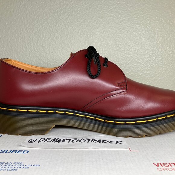 90's Vintage ENGLAND gibsons Wmns sz 8 shoes Dr. Martens 1461 cherry red oxblood - Picture 6 of 16